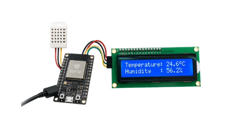 ESP32 Project 1- R1BBIT + DHT20 + HD44780